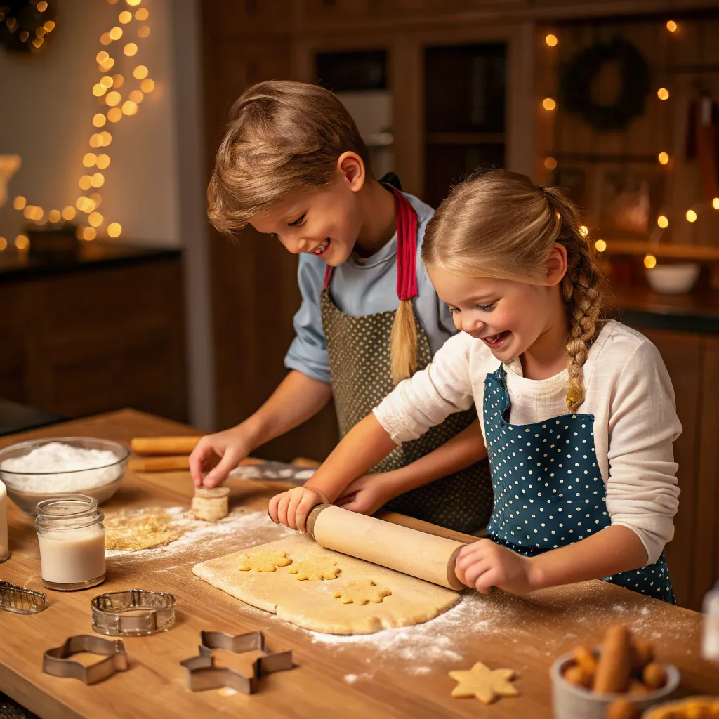 Children making cookies